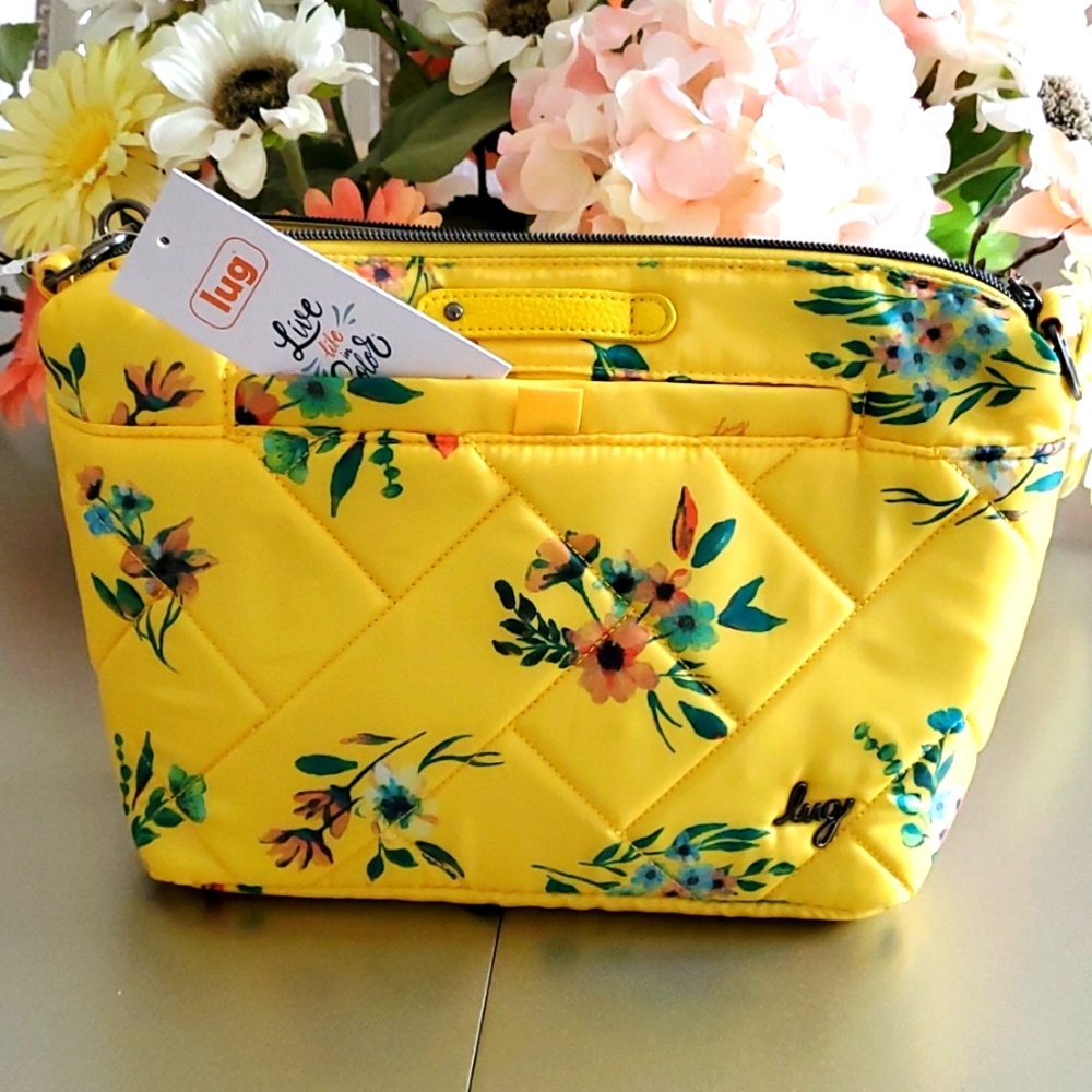 Lug quilted crossbody purse